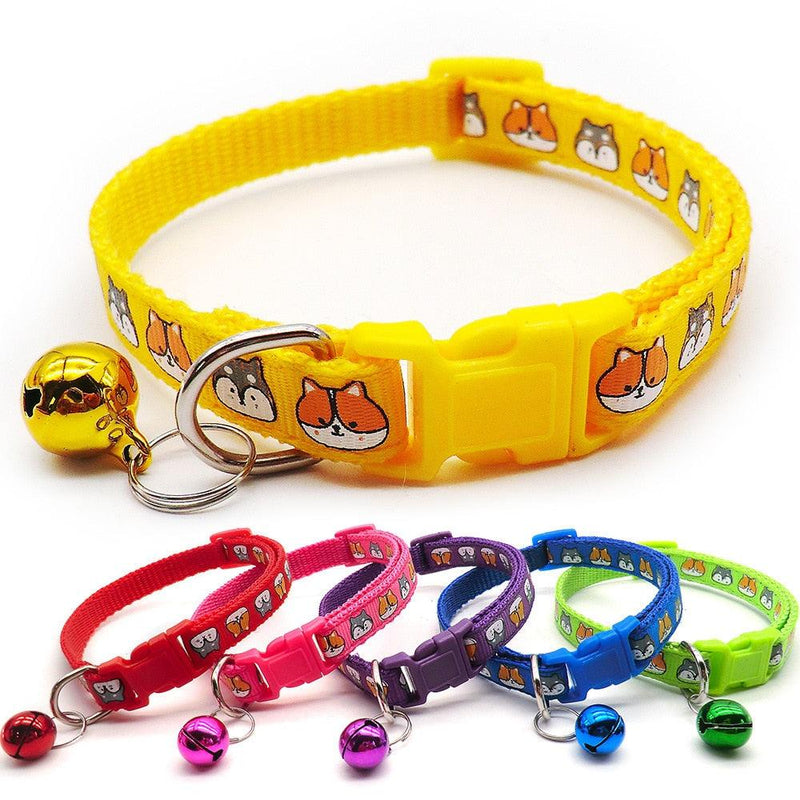 Wholesale 10Pcs Collars With Bell Delicate Safety Casual Nylon Dog Collar Neck Strap Fashion Adjustable Bell Pet Cat Dog Collar - Agapê 